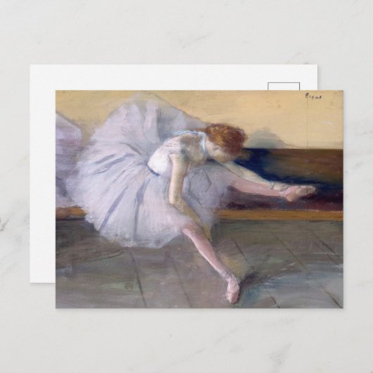 Balletttänzer, der Edgar Degas dehnt Postkarte (Vorne/Hinten)