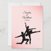 Balletttänzer, die Einladung Hochzeitsfeiern (Rückseite)