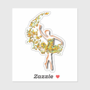 Balletttänzer Fire Ballerina Sticker