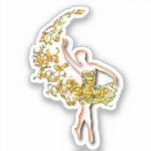 Balletttänzer Fire Ballerina Sticker (Vorderseite)