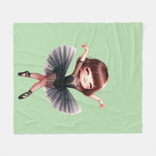 Balletttänzer Fleecedecke (Vorderseite (Horizontal))