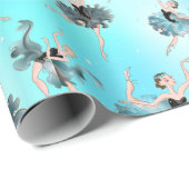 Balletttänzer Geschenkpapier (Rolleneckpunkt)