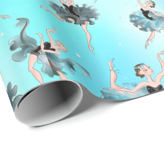 Balletttänzer Geschenkpapier (Rolleneckpunkt)