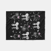 Balletttänzer Ghost Coquette Bow Halloween Balleri Fleecedecke (Vorderseite (Horizontal))