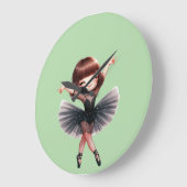 Balletttänzer Große Wanduhr (Winkel)