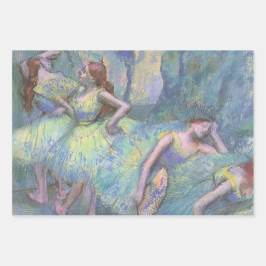 Balletttänzer in den Flügeln von Edgar Degas Geschenkpapier Set (Vorderseite)