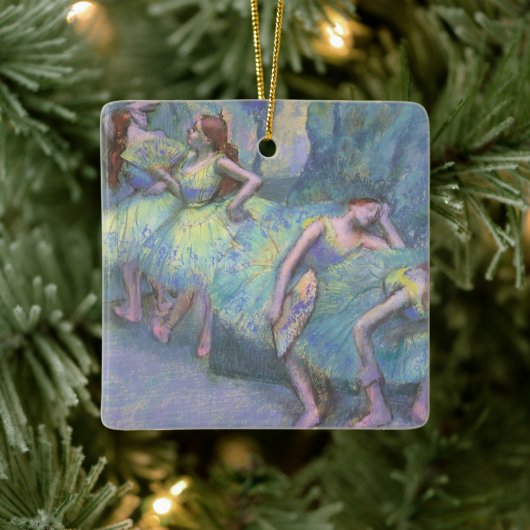 Balletttänzer in den Flügeln von Edgar Degas Keramikornament (Baum)