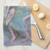 Balletttänzer in den Flügeln von Edgar Degas Küchentuch (Viertel Falte)