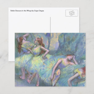 Balletttänzer in den Flügeln von Edgar Degas Postkarte