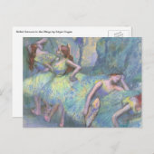 Balletttänzer in den Flügeln von Edgar Degas Postkarte (Vorne/Hinten)
