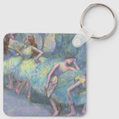 Balletttänzer in den Flügeln von Edgar Degas Schlüsselanhänger (Rückseite)