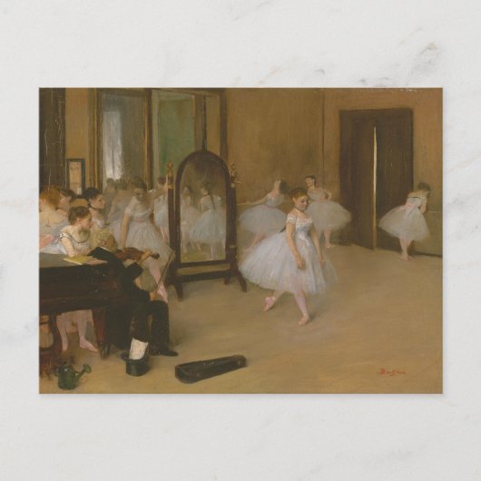 Balletttänzer in der Tanzklasse Edgar Degas Postkarte (Vorderseite)