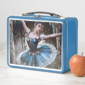 Balletttänzer in einem blauen Tutu Metall Brotdose (Beispiel)
