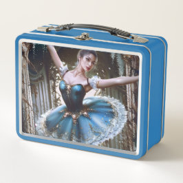 Balletttänzer in einem blauen Tutu Metall Brotdose