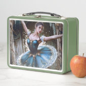 Balletttänzer in einem blauen Tutu Metall Brotdose (Beispiel)