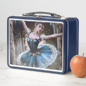 Balletttänzer in einem blauen Tutu Metall Brotdose (Beispiel)