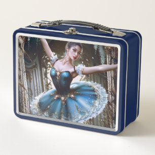Balletttänzer in einem blauen Tutu Metall Brotdose
