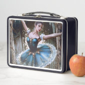 Balletttänzer in einem blauen Tutu Metall Brotdose (Beispiel)