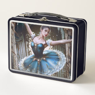 Balletttänzer in einem blauen Tutu Metall Brotdose