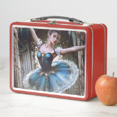 Balletttänzer in einem blauen Tutu Metall Brotdose (Beispiel)