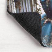 Balletttänzer in einem blauen Tutu Mousepad (Ecke)