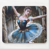 Balletttänzer in einem blauen Tutu Mousepad (Vorne)