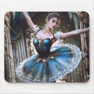 Balletttänzer in einem blauen Tutu Mousepad