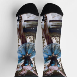 Balletttänzer in einem blauen Tutu Socken