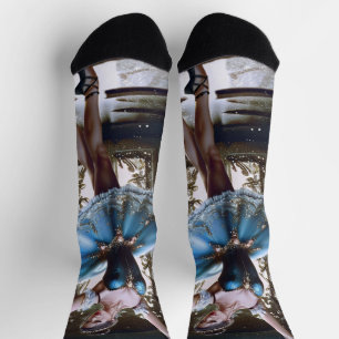 Balletttänzer in einem blauen Tutu Socken