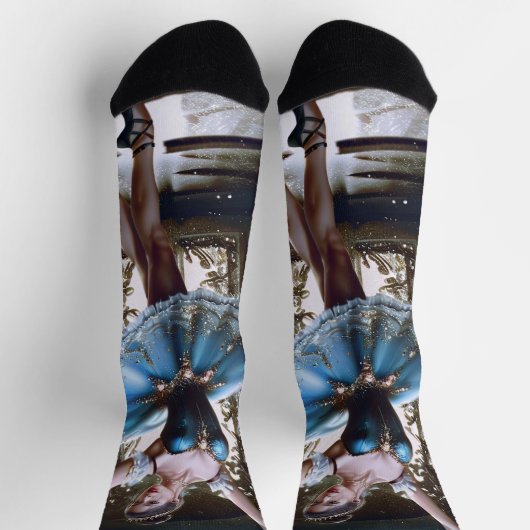 Balletttänzer in einem blauen Tutu Socken (Oben)