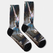 Balletttänzer in einem blauen Tutu Socken (Rechts)