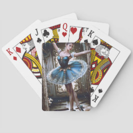 Balletttänzer in einem blauen Tutu Spielkarten