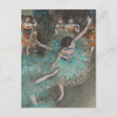 Balletttänzer in grün Edgar Degas Postkarte (Vorderseite)