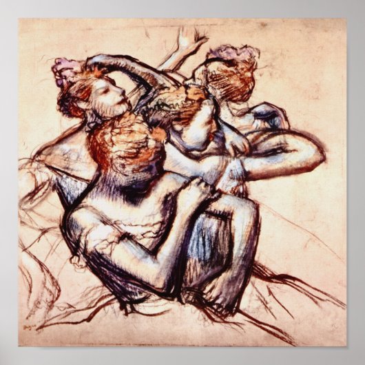 Balletttänzer in halber Abbildung von Edgar Degas Poster (Vorne)