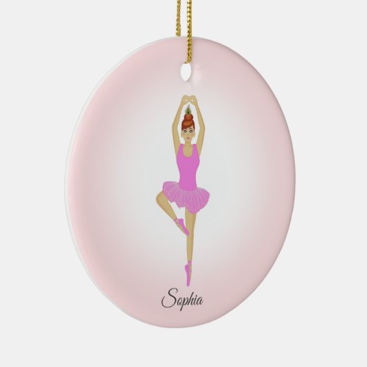 Balletttänzer in hellrosa keramik ornament (Rechts)