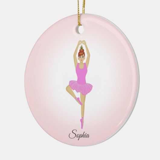 Balletttänzer in hellrosa keramik ornament (Links)