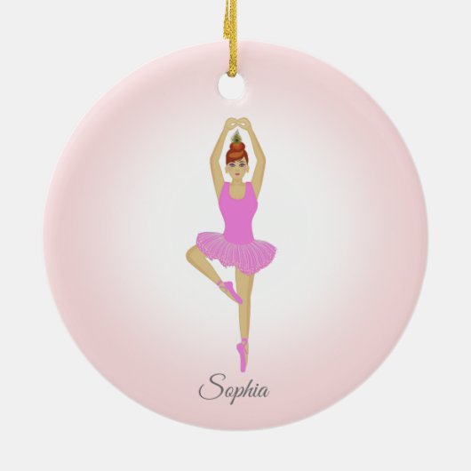 Balletttänzer in hellrosa keramik ornament (Hinten)