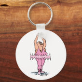 Balletttänzer in PInk Tutu Schlüsselanhänger (Vorderseite)