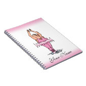 Balletttänzer in rosa Tutu Personalisierter Notizb Notizblock (Rechte Seite)