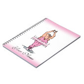 Balletttänzer in rosa Tutu Personalisierter Notizb Notizblock (Linke Seite)