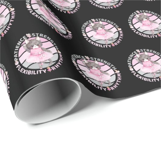 Balletttänzer - Kernwerte - Ballerina Geschenkpapier (Rolleneckpunkt)