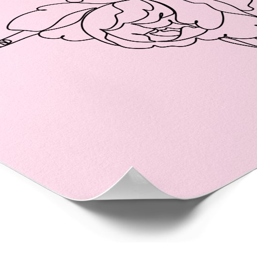 Balletttänzer mit blühender Touch Poster (Ecke)