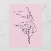 Balletttänzer mit Blumen-Touch individuell Postkarte (Vorderseite)