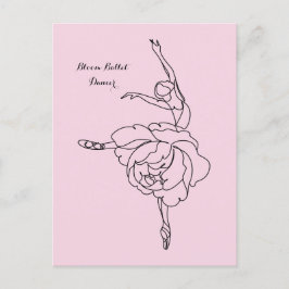 Balletttänzer mit Blumen-Touch individuell Postkarte