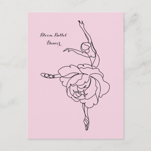 Balletttänzer mit Blumen-Touch individuell Postkarte (Vorderseite)