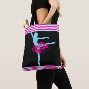 Balletttänzer mit rosa Streifen Totbeutel Tasche