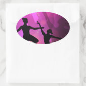 Balletttänzer Ovaler Aufkleber (Tasche)