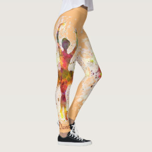 Balletttänzer Personalisieren Ballerina Leggings