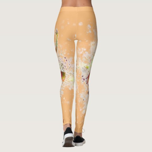 Balletttänzer Personalisieren Ballerina Leggings (Rückseite)