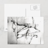 Balletttänzer Postkarte (Vorne/Hinten)